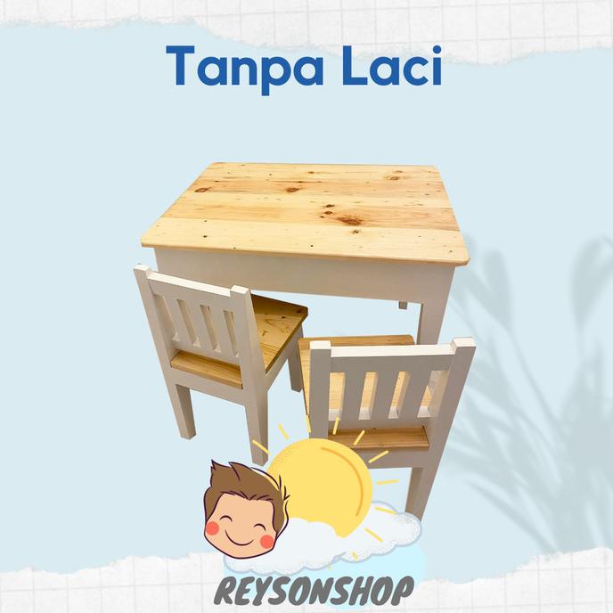 MEJA KURSI BELAJAR KAYU MEJA BELAJAR ANAK DFGDF35465