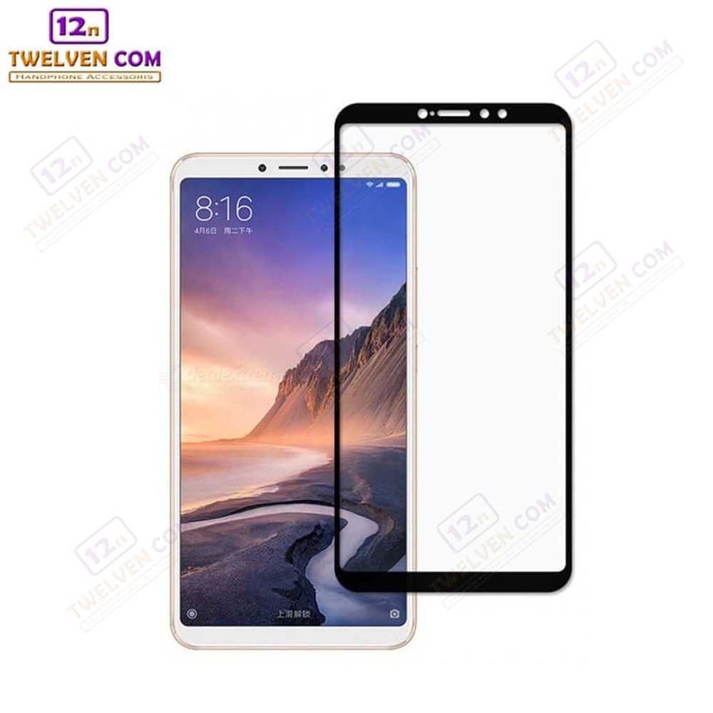 [FLASH SALE] zenBlade 5D Full Cover Tempered Glass Xiaomi Mi Max 3 - Hitam