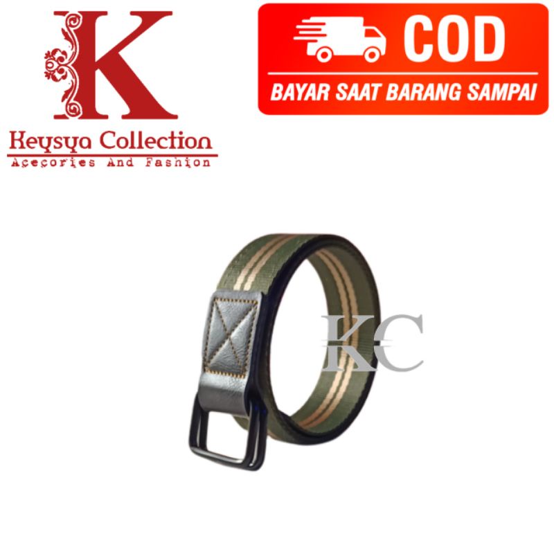 ikat pinggang pria murah/ sabuk pria Double ring