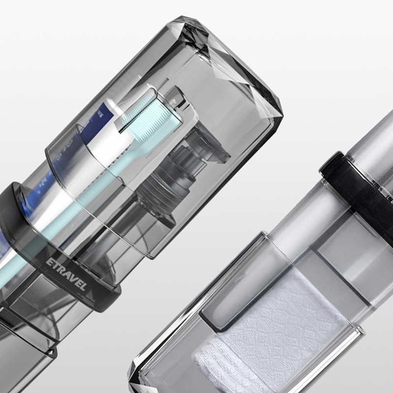 Tempat Sabun Sikat Gigi Handuk Portable Etravel Travel Toiletries Kit GV4 ONEUP YW46 Gray Grab