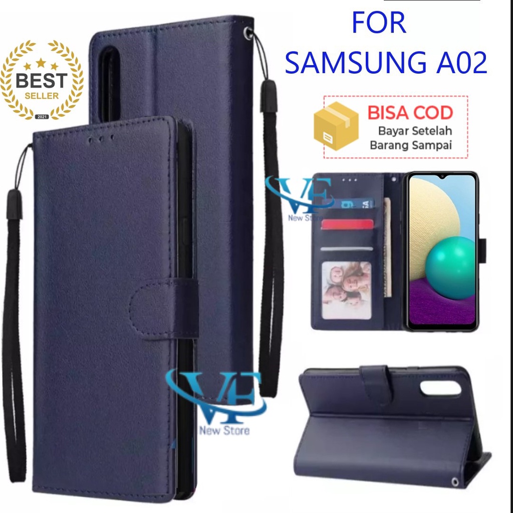 CASE DOMPET HP UNTUK SAMSUNG A02 / LEATHER FLIP CASE SAMSUNG A02