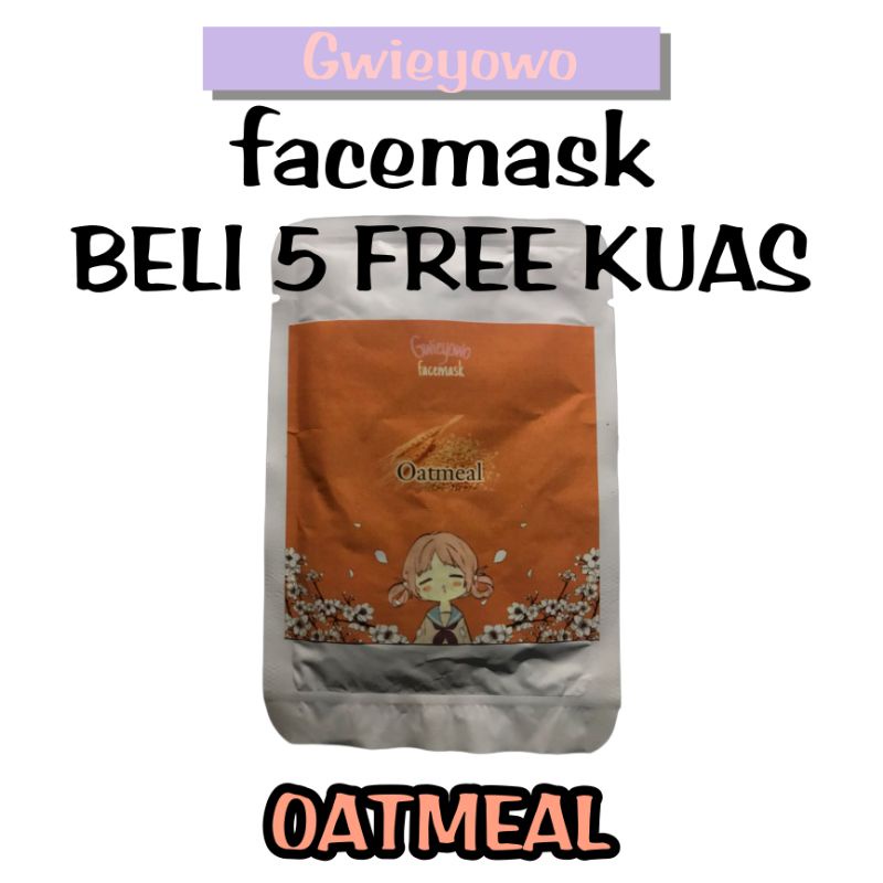 (OATMEAL) MASKER WAJAH ORGANIK MASKER WAJAH BUBUK MURAH 10gr