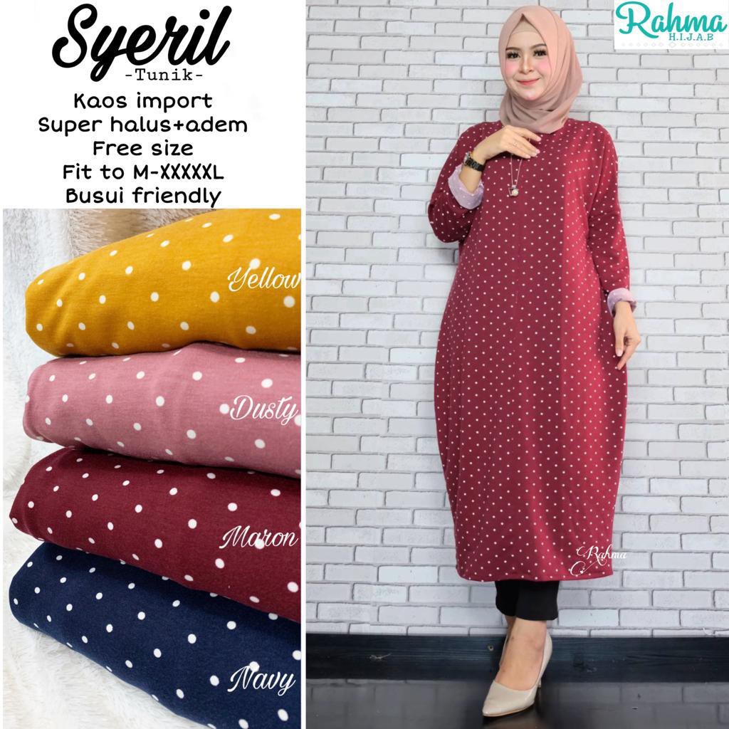  SYERIL TUNIC TUNIK  CANTIK ORIGINAL RAHMA BAHAN KAOS  