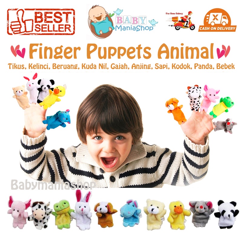 Boneka Jari 3 Little Pigs Finger Puppets Animal 8in1 Finger Puppets Animal 10in1 Finger Puppets Family 6in1 Story Telling Mainan Anak Bayi Pretend To Play