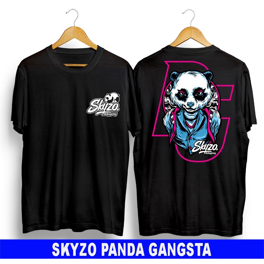 Kaos murah Kaos distro murah baju  distro pria t-shirt murah combed30s SKYZO PANDA ANGGRY