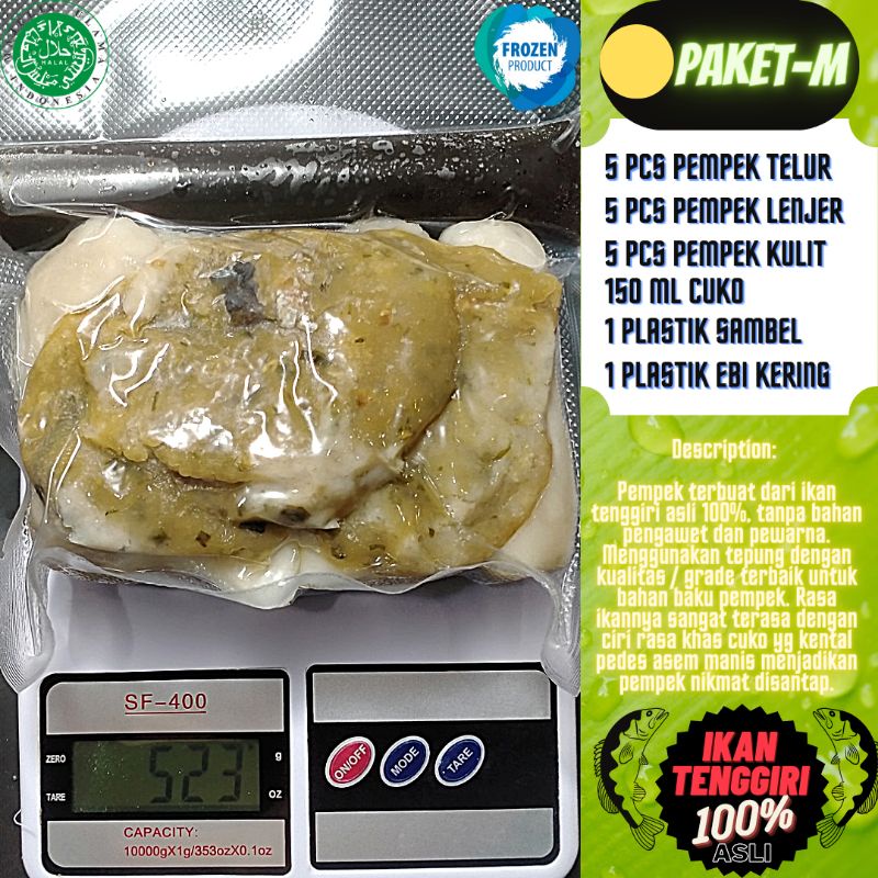 

Pempek Axfran (PAKET-M) isi: 5 pempek telur + 5 pempek lenjer + 5 pempek kulit