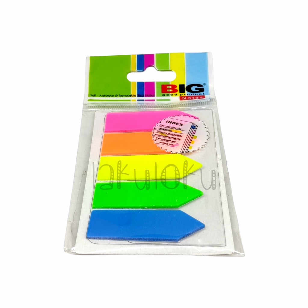 

Sticky Notes / POST IT / Stiker Pembatas Buku BIG bentuk Panah Plastik