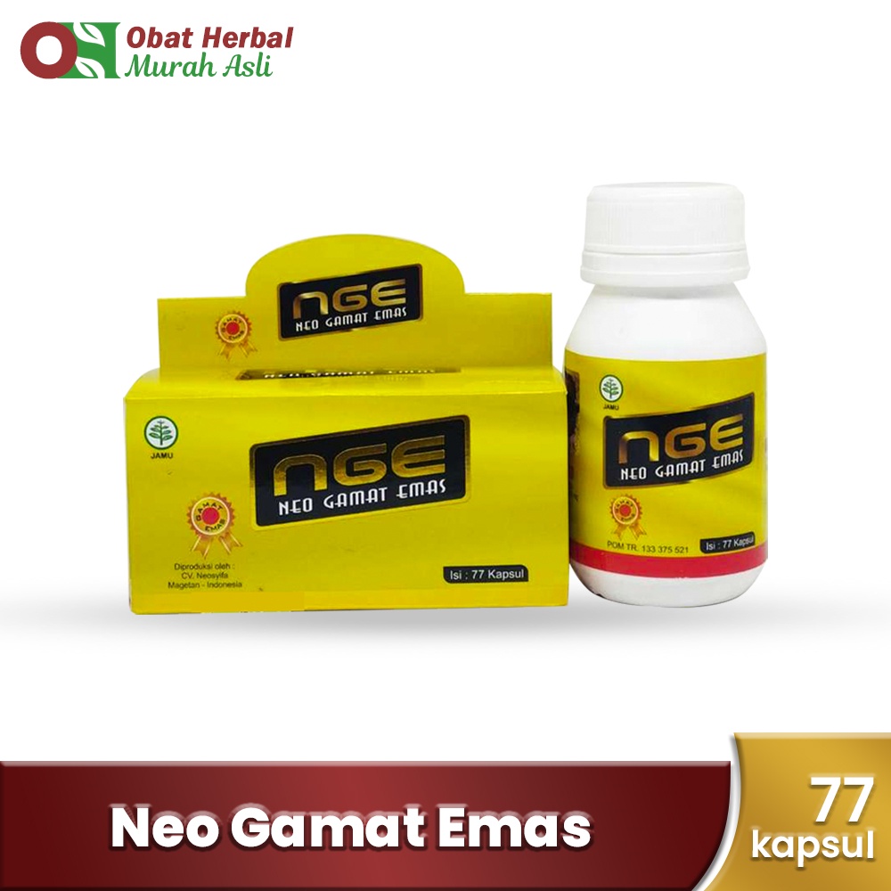 Kapsul NGE 77 / Neo Gamat Emas 77 Kapsul jantung koroner, asam urat, diabetes atau kencing manis, kolesterol, hepatitis, hipertensi, lupus, jerawat membandel, luka, luka bakar, radangparu-paru, tipus, tumor stroke, epilepsi, asma, osteoperosis, osteoarthr