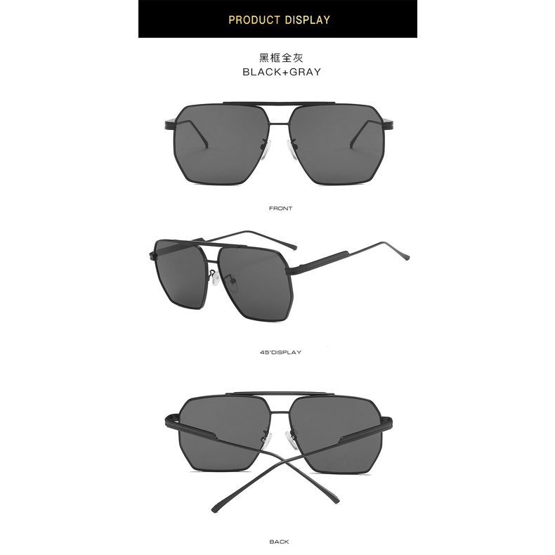 Kacamata Hitam Wanita Model Korea Frame Kotak Slim Bahan Metal