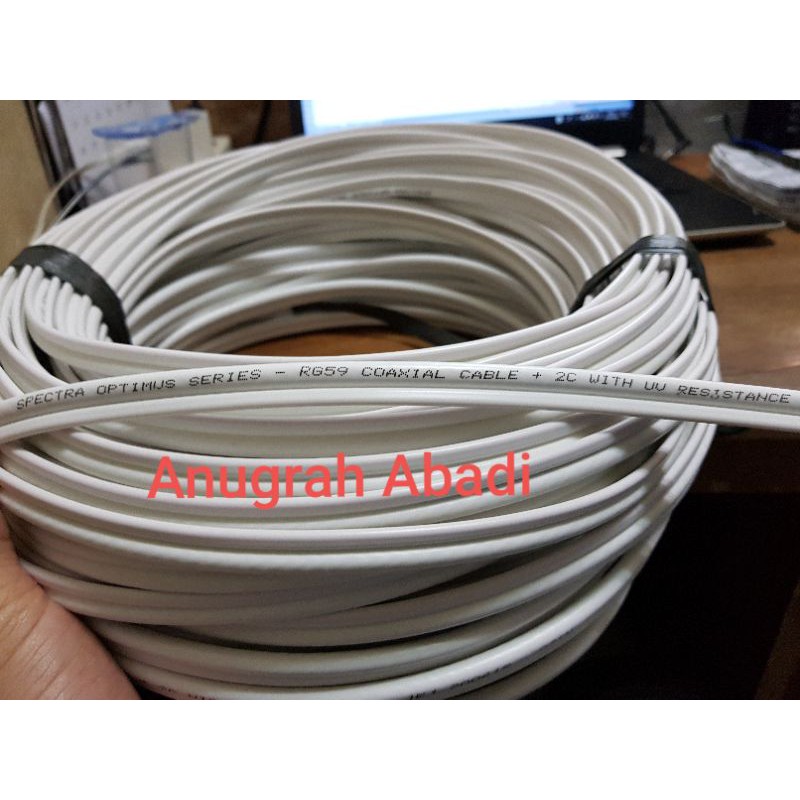 100meter RG59 Coaxial Cable +2c SPECTRA OPTIMUS