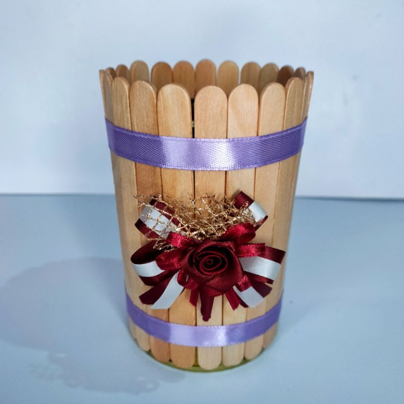 

Prakarya tempat pensil stik es krim, kerajinan tangan stik es krim premium