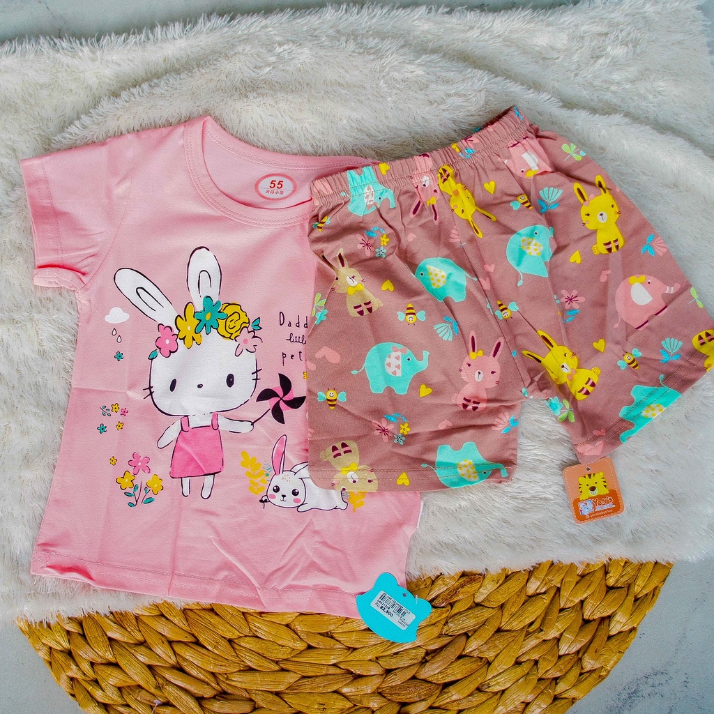 FERGORI Setelan Baju Anak dan Celana 110 DADDY LITTLE PETAL