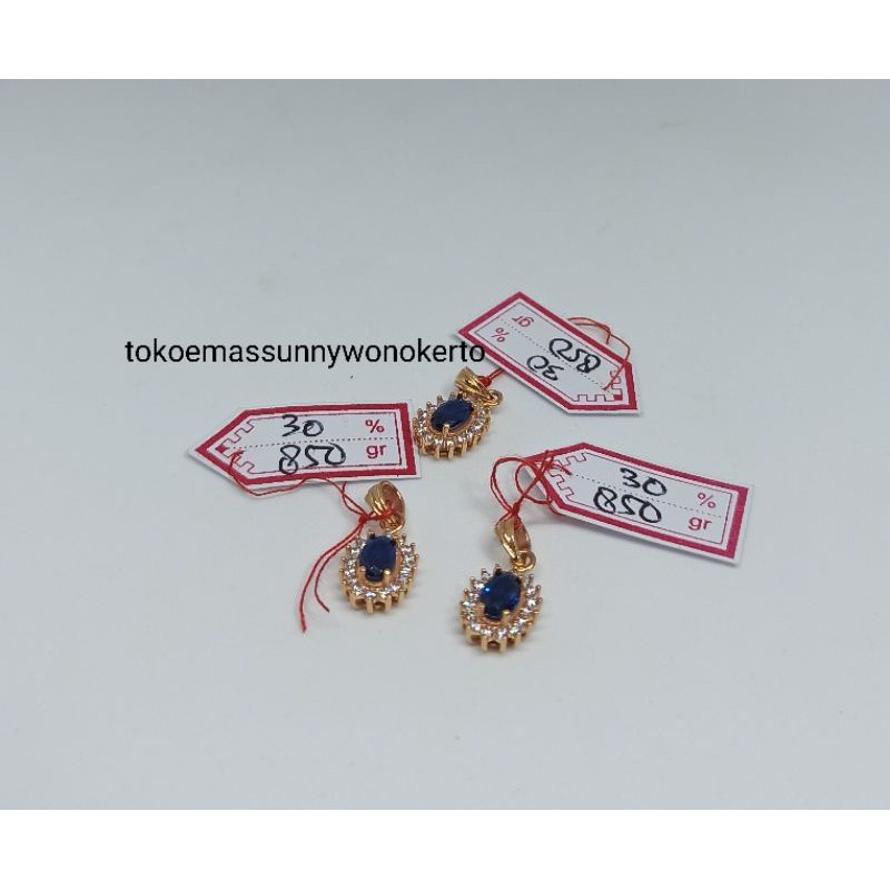 liontin lady permata emas asli 300%vanclef