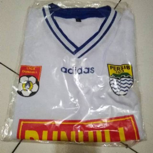 BEST SELLER Baju bola retro dewasa persib dunhil biru bs request nama sendiri M L XL