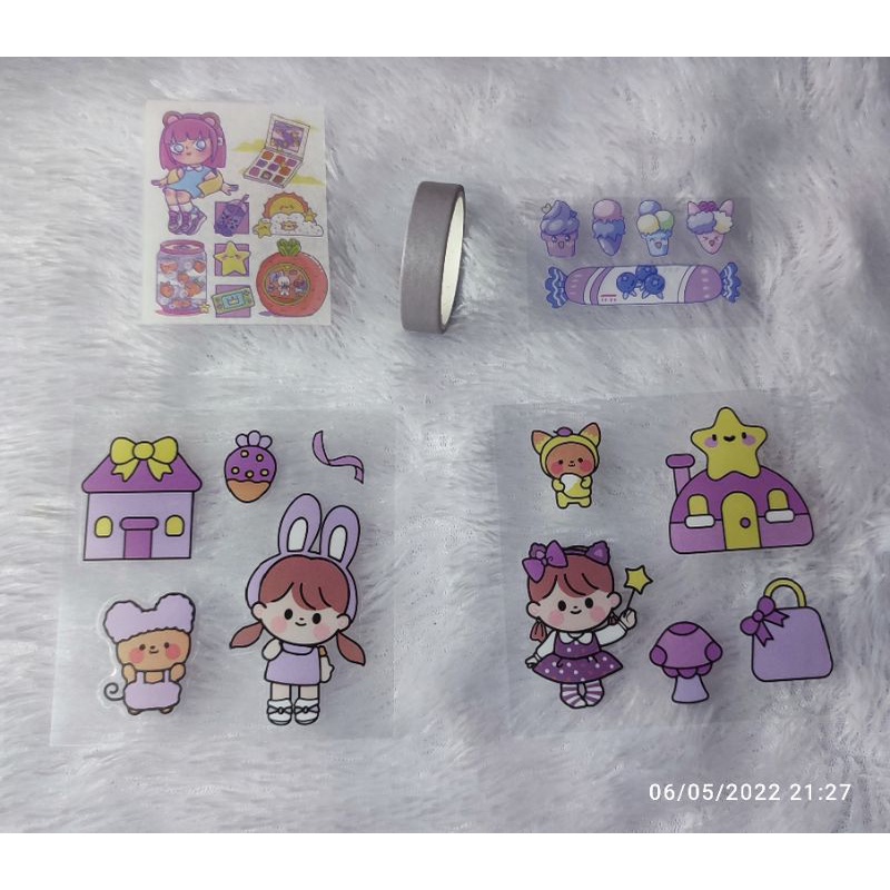 

Sticker scrapbook purple