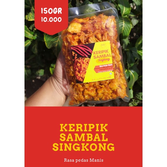 

KERIPIK SAMBAL SINGKONG PAKE TERI UKURAN 100gr