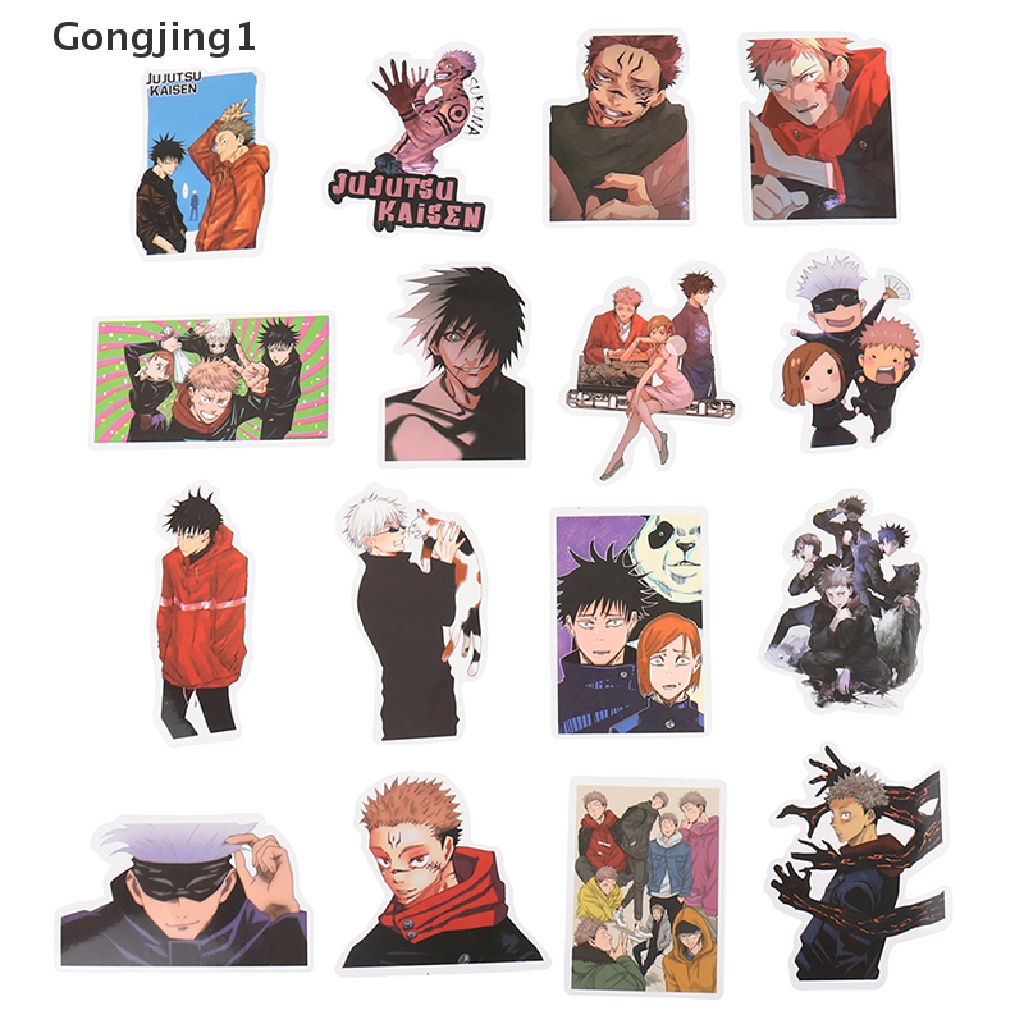 Gongjing1 50pcs Stiker Anime Jujutsu Kaisen Untuk Laptop / Koper