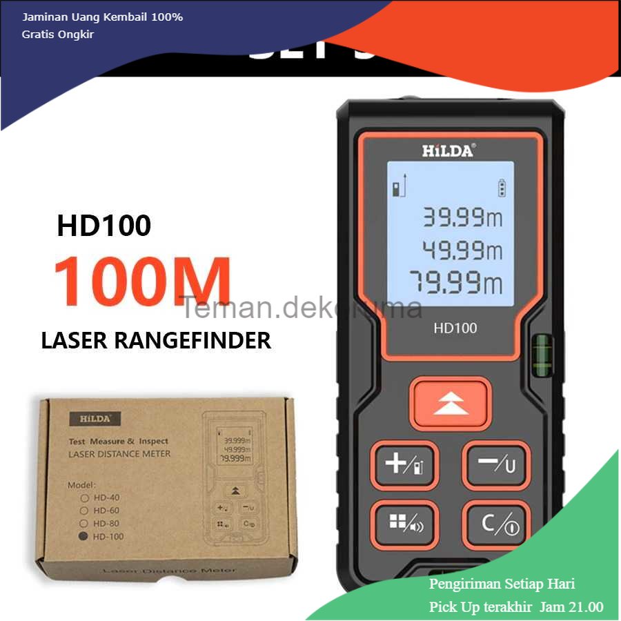 TD - PKK Hilda Meteran Digital Laser Rangefinder Inframerah 100M - HD100