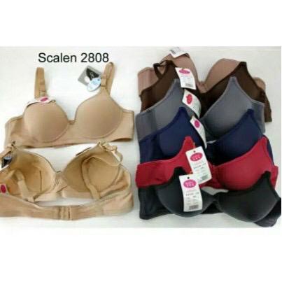 BH BRA 2808 SCALEN TANPA KAWAT BAHAN SOFT BUSA TIPIS  - BH BRA SCALEN 2808 -BH BRA MEREK SCALEN 2808 - BH SCALEN ASLI ORIGINAL -  BH SCALEN TANPA KAWAT - BAHAN SCALEN SUPER HALUS - SIZE 34 36 38 40 - ARA98STORE