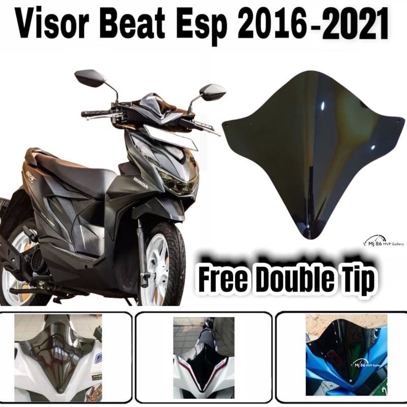 visor honda Beat fi esp karbu dan duluxe (sudah ada double tape nya) #winsil #visor #beat