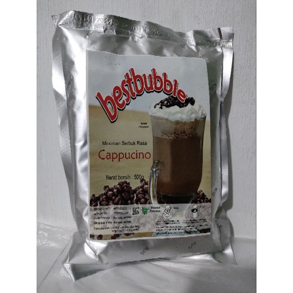 

Bubuk Minuman merk Best Bubble rasa Cappucino 500gr