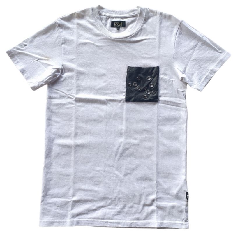 Izzue Leather Eyelets Pocket Tshirt