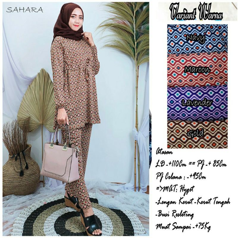setelan celana sahara