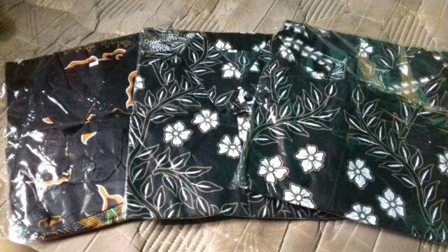 Asifa Batik Hrb026 Kenongo Kemeja Tosca Pendek Pekalongan Padi M L Xl Sogan Tulis Halus Kemeja Batik