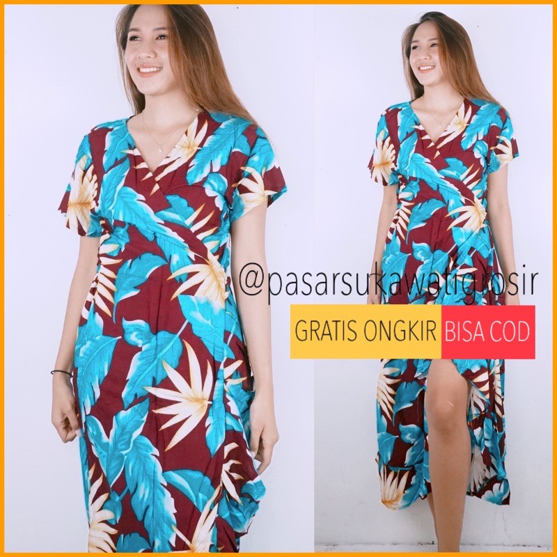 DRESS KIMONO PANJANG RAYON MOTIF