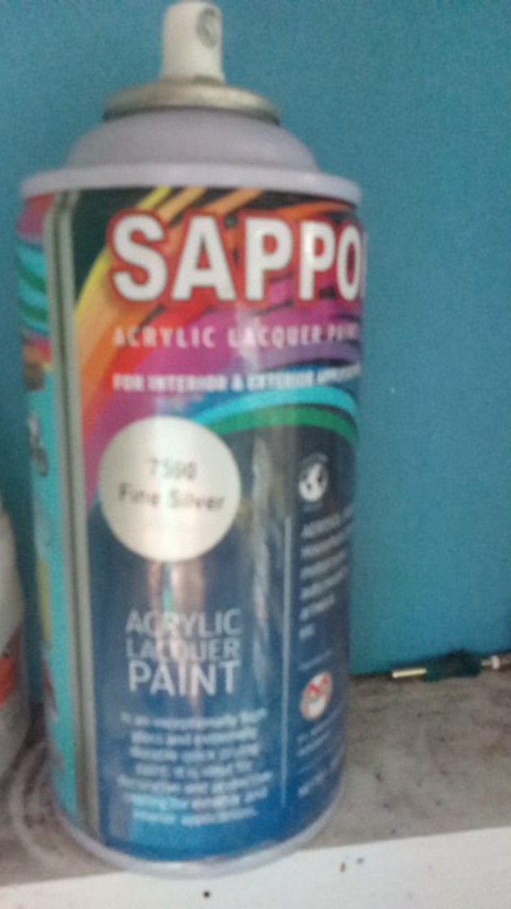 Fine Silver 7590 Dasaran Silver -- Sapporo Spray Paint Cat Semprot Aerosol