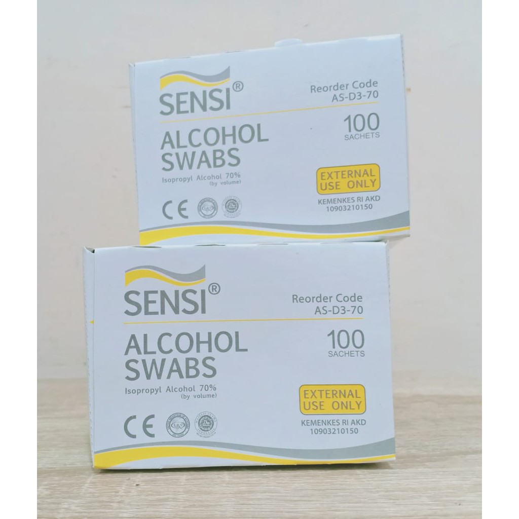 SENSI ALKOHOL SWAB 100 SACHETS