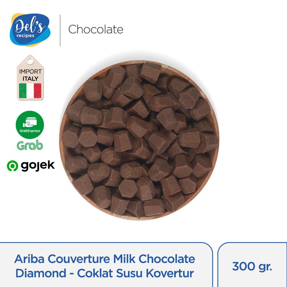 

Ariba Couverture Milk Chocolate Diamond - Coklat Susu Kovertur 300gr