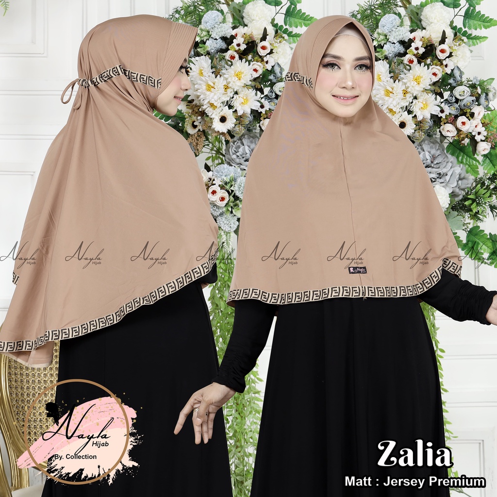 Khimar Instan Serut Zalia Jilbab Bergo  Jersey Super Premium Terbaru dan Termurah  Nayla Hijab