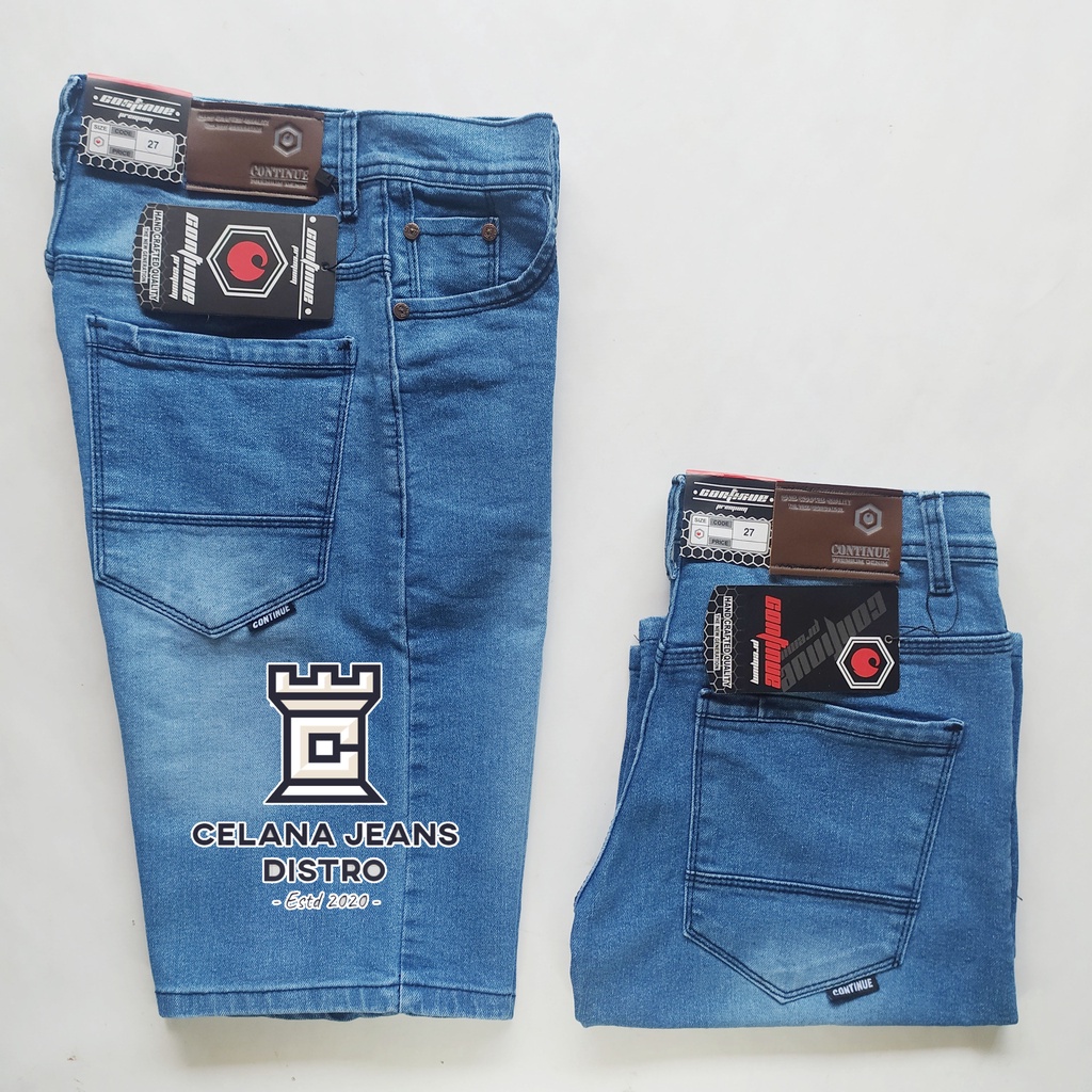 Celana Jeans Pendek Bio Brown Pria Distro Continue