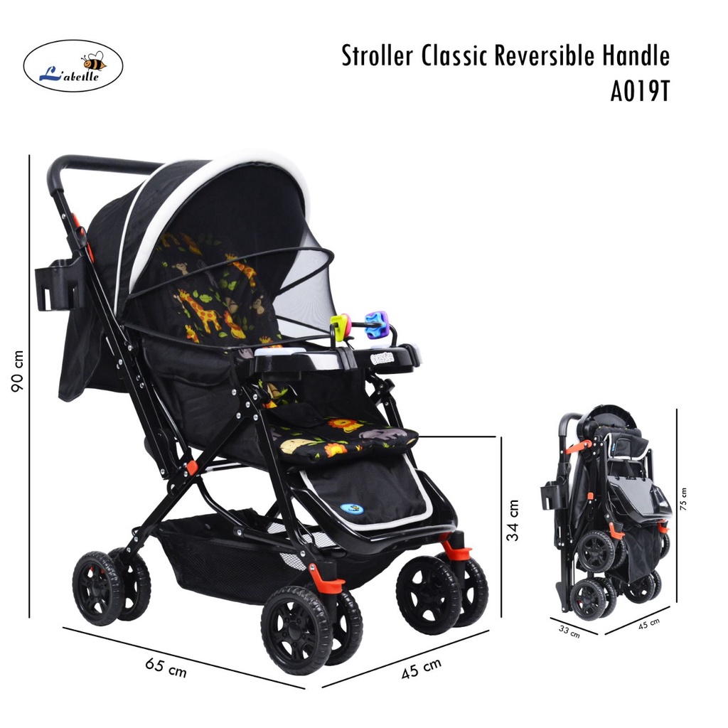 Makassar - Stroller Labeille Classic Reversible Handle Bolak Balik | Kereta Dorong Bayi L'abeille