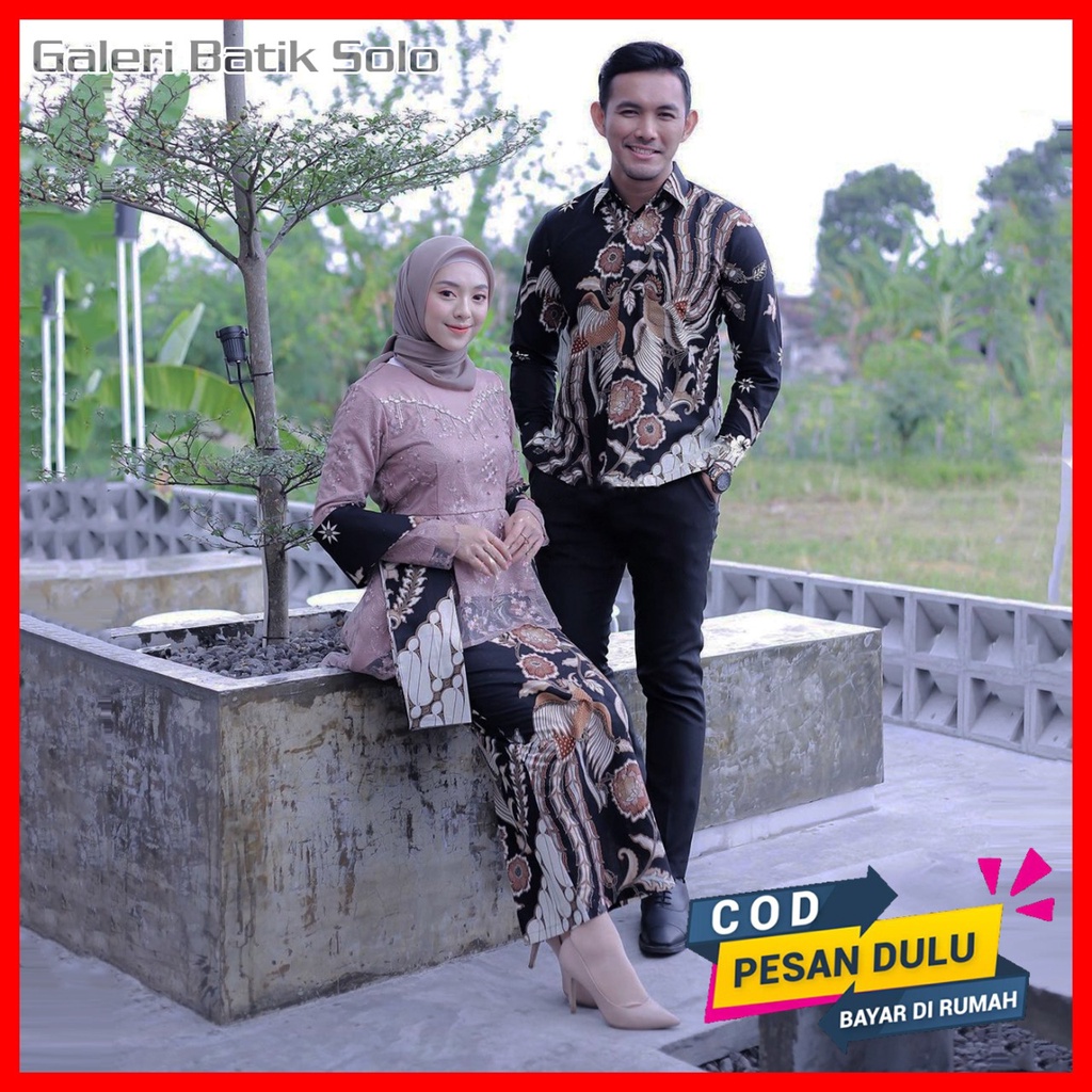 Maura Couple - Sania Ruffle Batik Couple ori Ndoro jowi DNT Garansi Termurah Shopee - BATIK SOLO