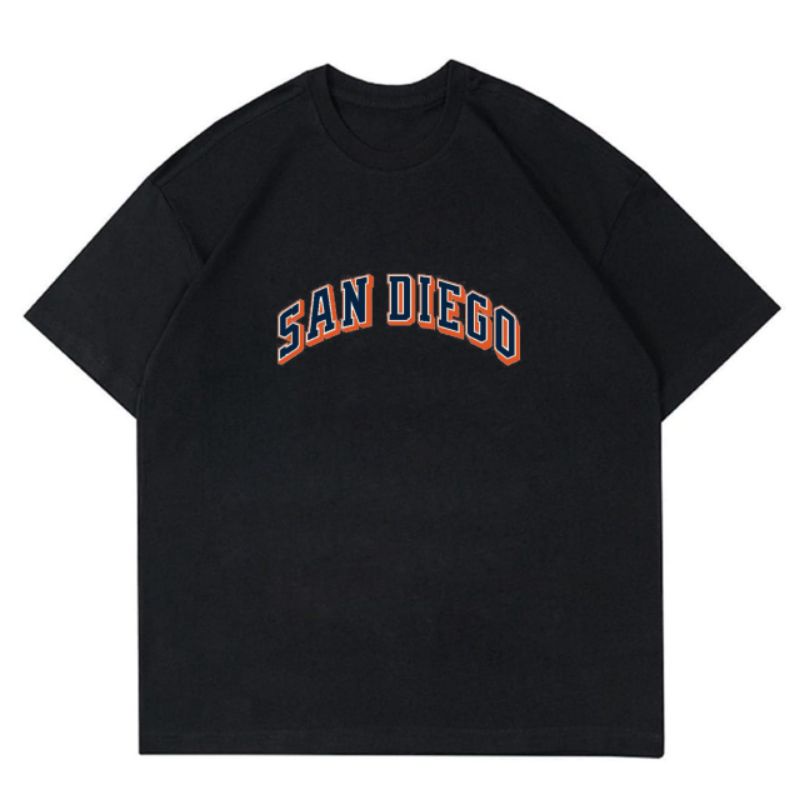 Kaos San Diego City Tee Merch Baju California US USA Vintage Oversize Oversized T-Shirt Distro Pria 
