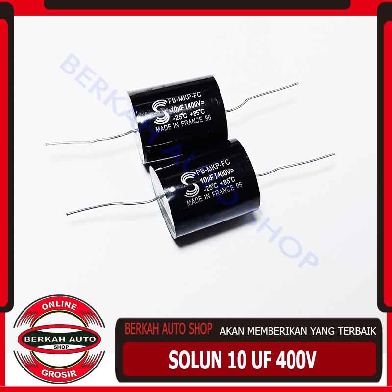 Solun 106 - Kapasitor solun 10uf 400volt - Kapasitor Tweeter 10 Uf 400V kualitas bagus