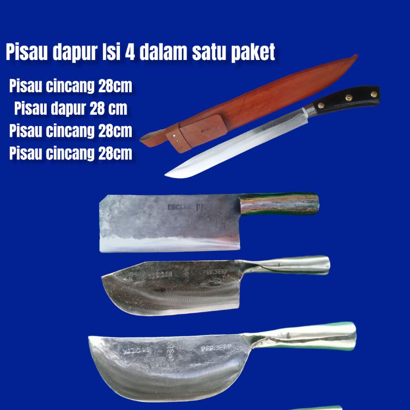 Pisau dapur set tajam/pisau set/paket pisau dapur set isi 4pcs/satu set pisau dapur/set pisau dapur