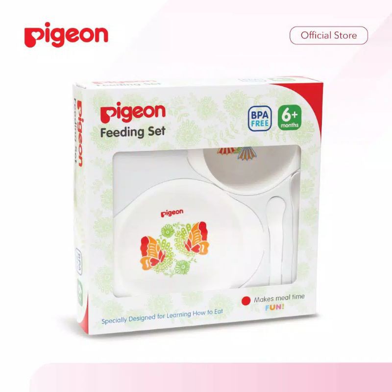 Pigeon Feeding Set Mini / Piring Mangkok Sendok Makan Bayi Set