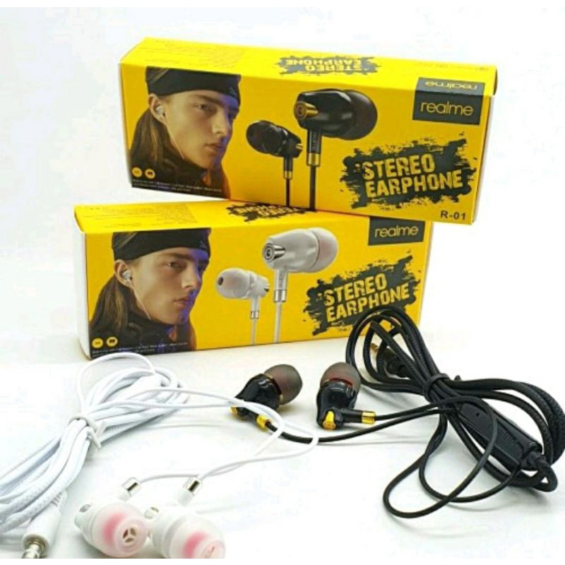 HF R01 HANDSFREE HEADSET STEREO EARPHONE REALME R01