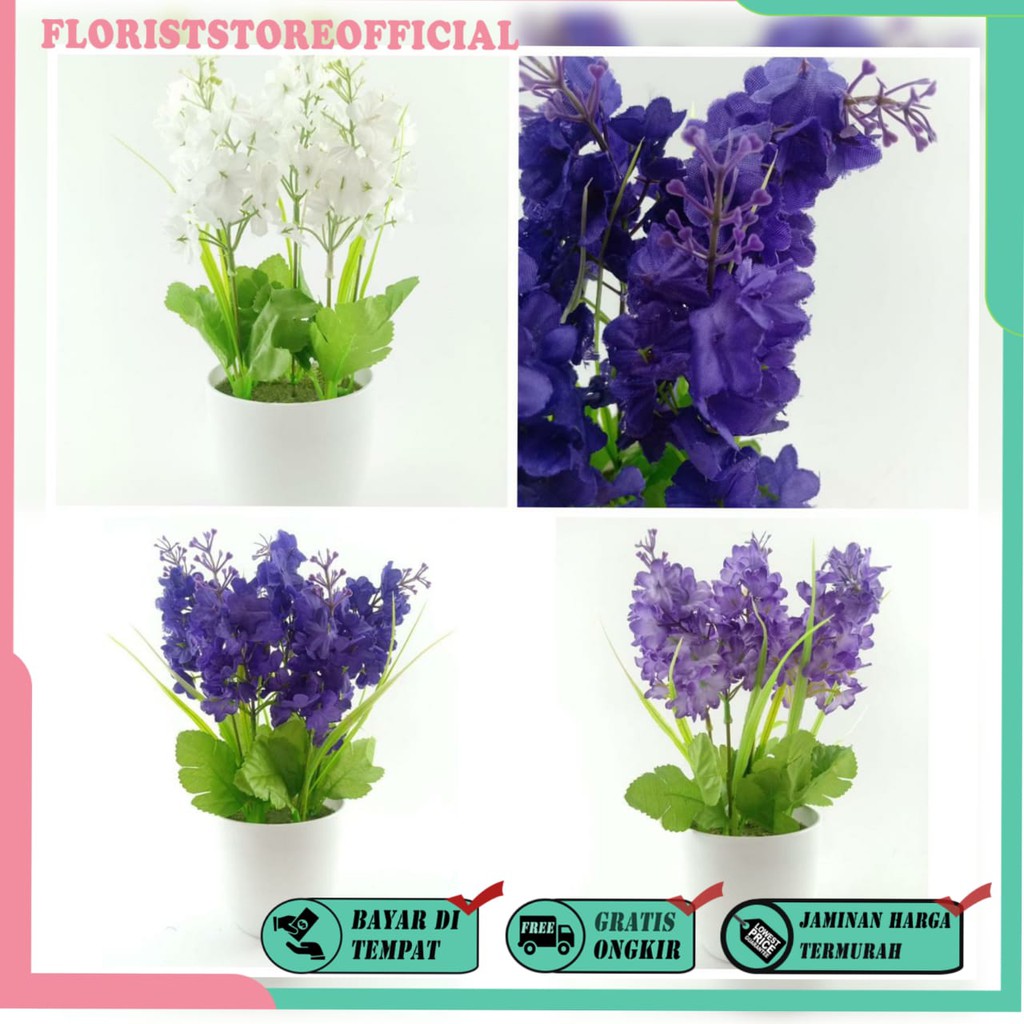 COD BUNGA PLASTIK BUNGA PAJANGAN IMITASI BUNGA ARTIFISIAL BUNGA LAVENDER TANAMAN HIAS PLASTIK BP8834-1