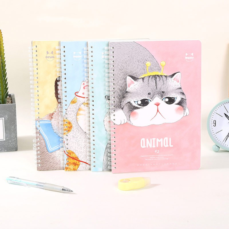 PLUSHY ANIMALS SPIRAL RULED NOTEBOOK A5 BUKU TULIS 