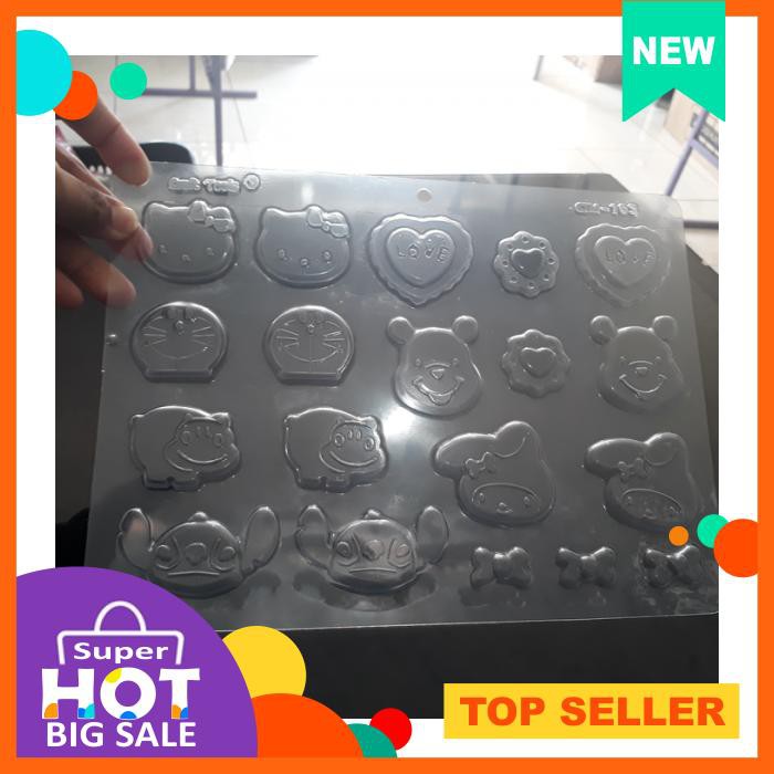 Cetakan Coklat / Puding / Fondant Karakter Kartun Doraemon Hello Kitty