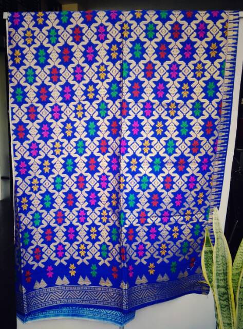 Bahan kain katun motif songket lombok