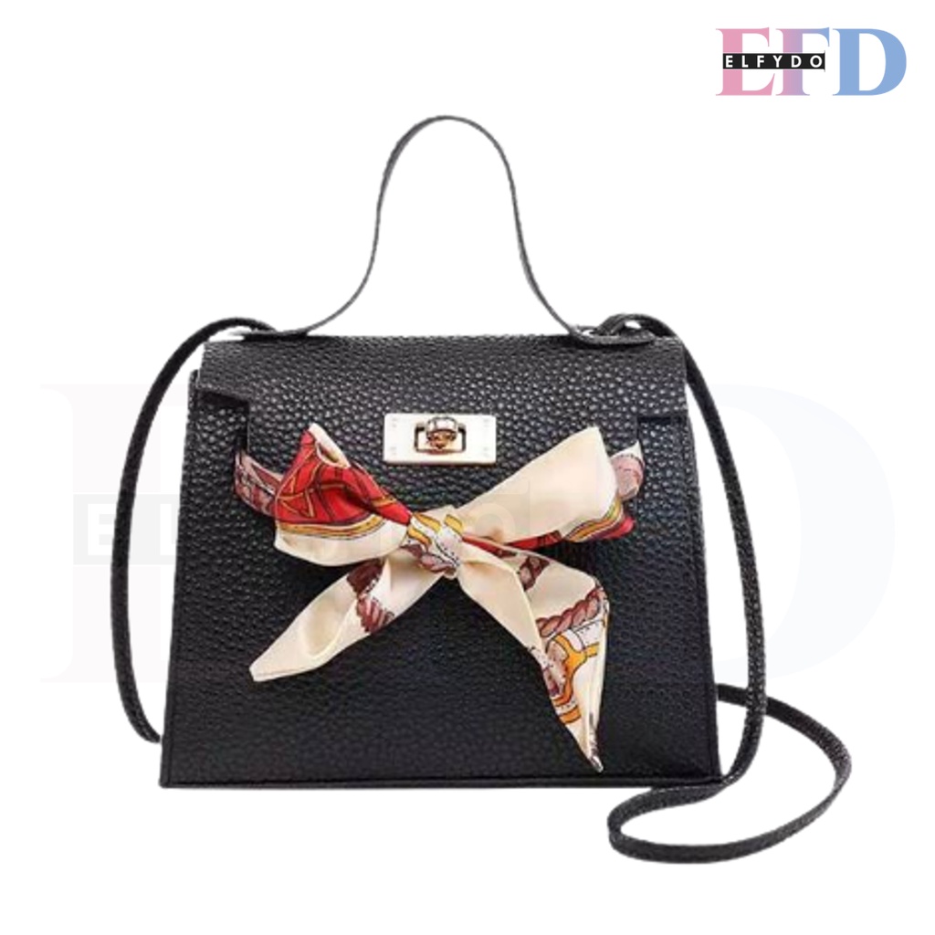 ELFYDO ELF1387 Tas Selempang Wanita Sling Bag Cewek Ribbon Tas Selempang Pita Fashion Wanita