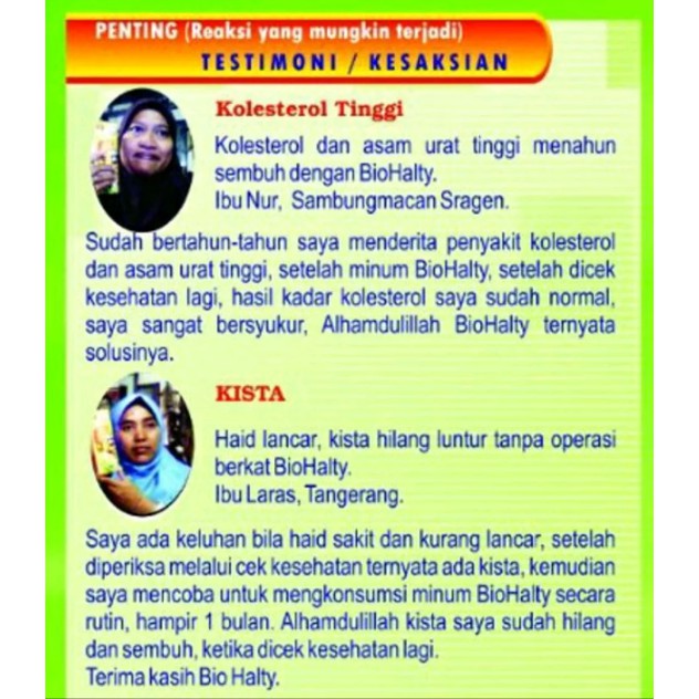 BIO HALTY Herbal Drink Obat Asam Urat Obat Rematik Obat Kolesterol Obat Penyakit Kronis-1