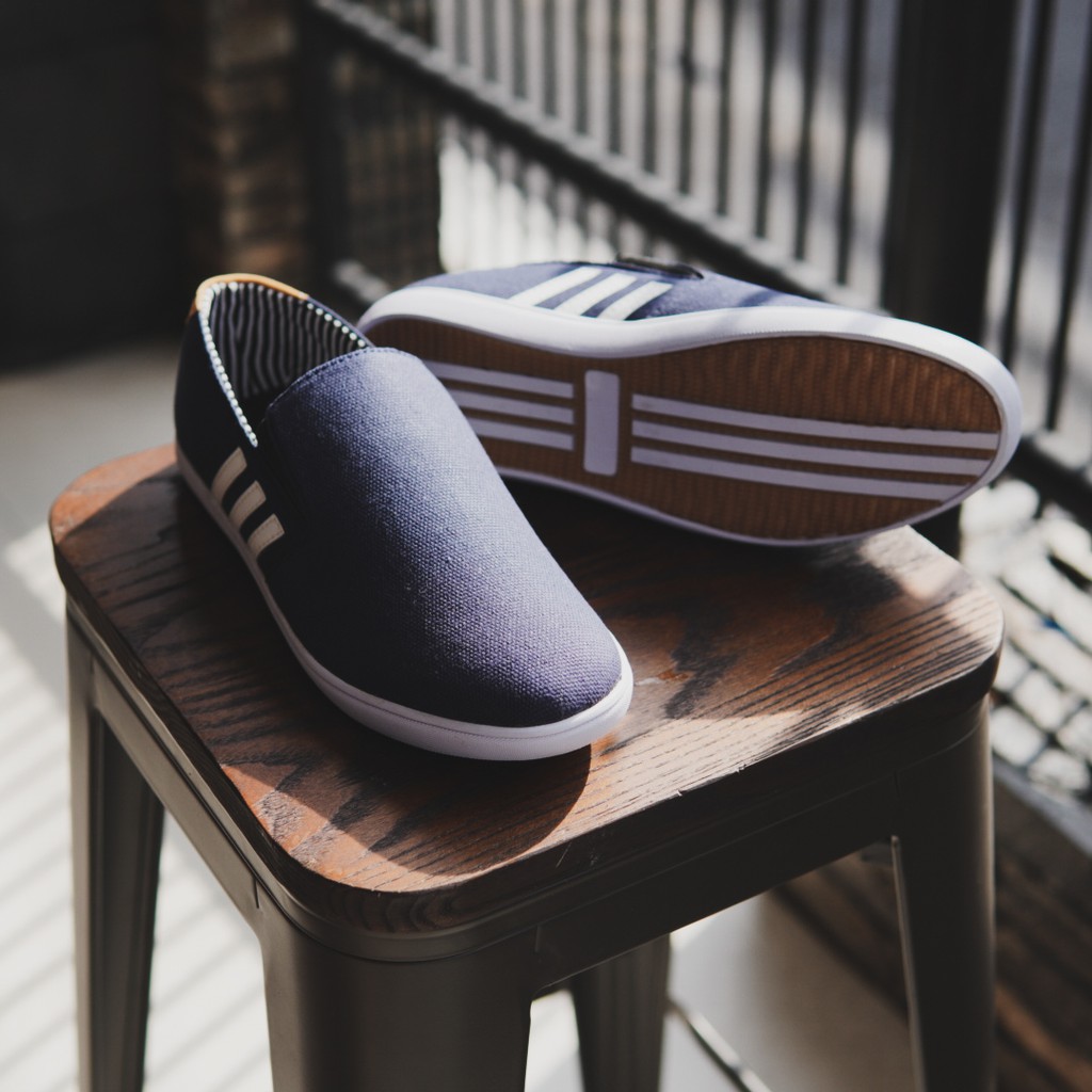 SSR Footwear - BIG PROMO Sepatu Pria Adidas D3p Navy Slip On Casual Santai Kerja Murah Keren Top