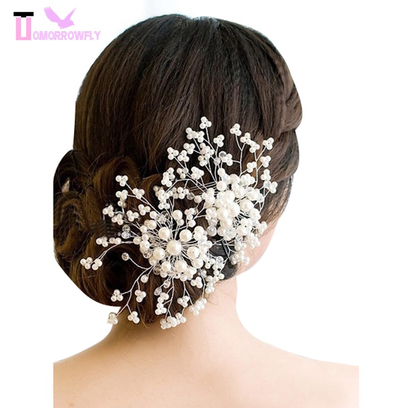 bridal flower hair clip