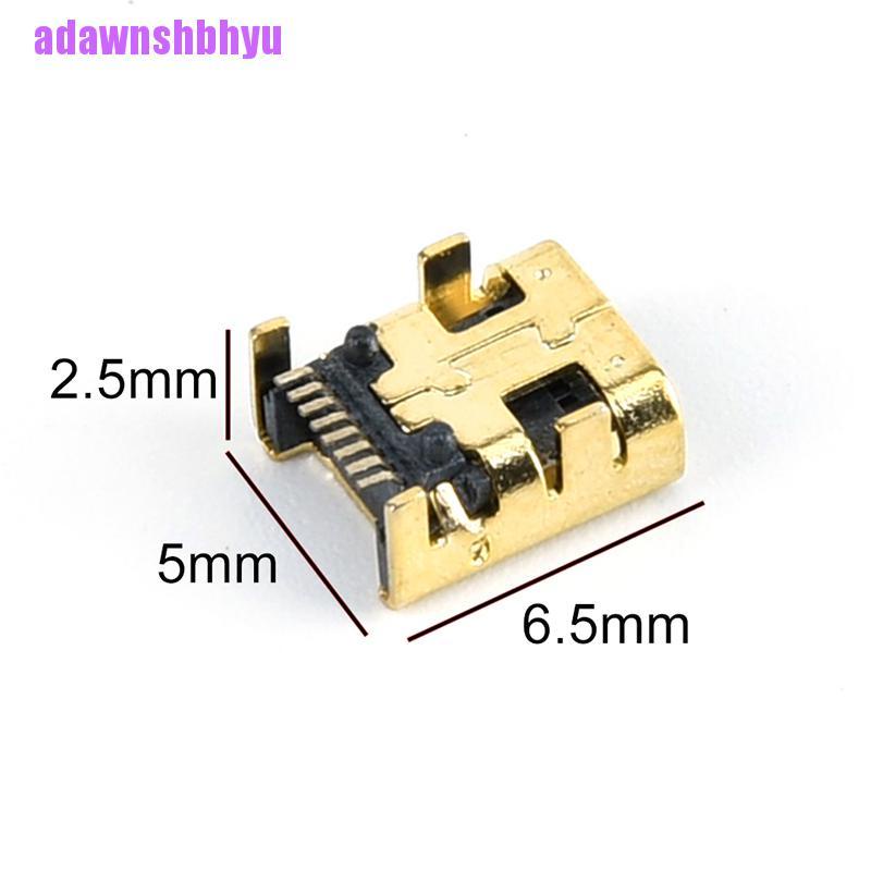 10 / 100pcs Soket jack female mini usb 8 pin Untuk pcb smt